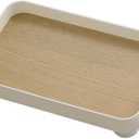 LIFKOME Cosmetics Organizer Wooden Jewelry Storage Plate Trinket Dish for Home Decor