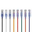 Monoprice Cat6A 25ft 10-Color 10-Pk Patch Cable UTP 30AWG 10G Pure Bare Copper Snagless RJ45 SlimRun Series Ethernet Cable