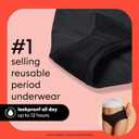 Thinx for All Period Underwear, Everyday Comfort Brief, Holds Up to 12 Regular Tampons*, Period Panties, Leakproof, Reusable & Controls Odor, Mosaic + Rhubarb with Lace, M