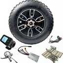 Wheelbarrow Electric Motor Kit 400-8inch Tire Hauling Garden 5km/h-7km/h Speed 36V230W 97N.M Torque Reverse Function Single Wheel Disc Brake for Utility Cart