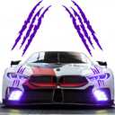 2pcs Monster Claw Marks Headlight Car Sticker Stripes Scratch Decal Vinyl for Sports Cars SUV Pickup Truck Window Motorcycles ect (Purple)