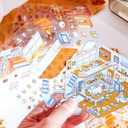 8 Sets DIY 3D House Stickers, 3D Sticker Scene Miniature Scene Stickers, Cute Cartoon Sticker for Adults Kids, Make Your Own Fun Room Book