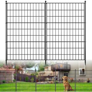 10 Panels Decorative Garden Fence Animal Barrier Heavy Duty No Dig Dog Fence Outdoor for Yard 32 in(H) X 23.6 ft(L) Garden Fencing with Ground Stakes for Backyard, Patio Decor