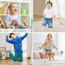 Toddler Grip Socks Non Slip Crew Socks Cute Seamless Cotton Socks for Baby Boys Girls Infants Kids 9 Pairs 2-3Y