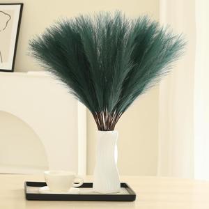Green Pampas Grass Decor - 30pcs 24 Inch Artificial Pampas Grass Decor Tall, Fake Pompas Grass for Vase Filler, Table Centerpieces, Wedding, Party and Green Home Decor (Green)