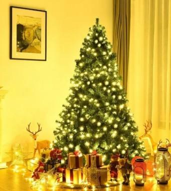 7 ft. Pre Lit Artificial Christmas Tree Hinged Artificial Christmas Tree