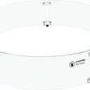 33" x 33" x 7" Round Fire Pit Wind Guard - Durable Fire Pit Glass Wind Guard with Aluminum Corner Brackets for Outdoor Firepit or Gas Fire Table, Easy Assembly