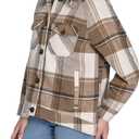 Levi's Women's Zoe Relaxed Wool Shirt Jacket, Brown Multi, Medium