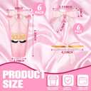 Reallnaive 6 Pcs Pink Sleepover Party Supplies for Girls Slumber Sleepover Squad Cups with Lid Straw and Twist Bow 24 oz Slumber Plastic Tumblers for Spa Pajama Birthday Party Favors Supplies