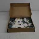 2 Pack Artificial Wedding Arch Flowers, 28/20 Floral Swag Arrangement Set, Wedding Welcome Signs Floral Decorations Kit for Ceremony Reception, Backdrop Table Decor, Drap Not Included (White, Green)