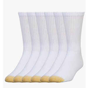 GOLDTOE Men's 656S Cotton Crew Athletic Socks (Multipack)