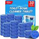 Msvvko Toilet Bowl Cleaner Tablets Blue Toilet Tank Cleaners, Septic-Safe Hard Water Stain Remove, Bathroom Automatic Toilet Cleaning & Deodorizer, Fresh Scent - 30 Tabs