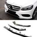 Front Bumper Chrome Trim Molding Compatible With Mercedes-Benz E Class 2014-2016 W212 E250 E350 E400 E500 E550 Does Not Fit 2 Door Coupe, L:A2128852774,R:A2128852874,MID:A2128852674