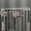 Baby Gate No Drilling, 29"-40" Auto Close Dog Gate Indoor for Doorways & Stairs, Pressure Mounted Adjustable Pet Gate, Easy Walk Through Child Gate for Children & Pets Stroller Friendly, White (29-40"Wide, 28"Tall)