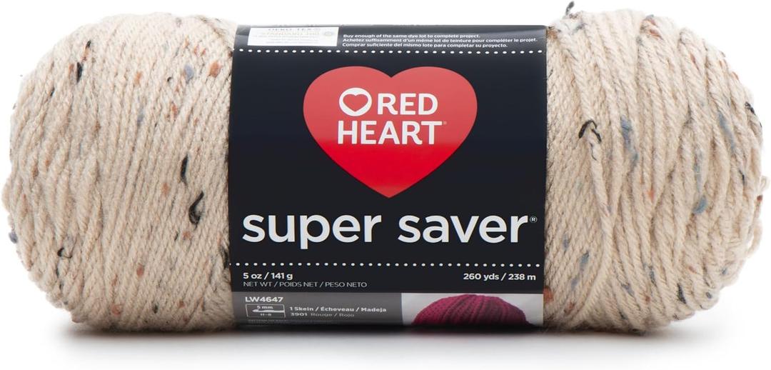 Red Heart Super Saver Yarn - Buff Fleck