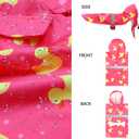 NACOCO Large Dog Raincoat Adjustable - Pet Rubber Ducks Yellow Water Proof Clothes Lightweight Rain Jacket Poncho Hoodies with Strip Reflective Pink (Pink L, Yellow Duck)