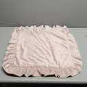 Velvet Throw Pillow 1818 Inches, Light Pink Ruffled Throw Pillow Home Decorative Pillow Solid Soft Velvet Cushion for Bed Sofa Bench Living Room