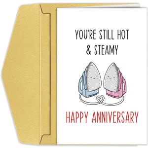 Happy 6th Anniversary Card, Iron Anniversary Card for Husband Wife, 6 Years Anniversary Card Gift for Him Her, Sixth Wedding Anniversary Card