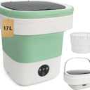 17L Portable Mini Washing Machine, Foldable Compact Washer with Spin Dryer, 3 Wash Modes for Baby Clothes, Underwear & Socks, Perfect for Apartments, Travel, Dorm & RV Living