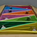 Sinload 8 Pcs 4 Inch 3 Ring Binder Heavy Duty Locking D Ring, Multicolor