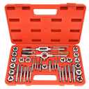 GMTOOLS 40PCS Tap and Die Set, Metric Size Standard M3 to M12, Threading Tool Set for Cutting External and Internal Threads with Adjustable Handles, Complete Accessories and Storage Case