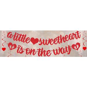 Valentine's Day Baby Shower Decorations Balloons Valentines Baby Shower Banner