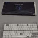 Womier Keycaps, Low Profile Keycaps, Shine Through Custom PBT Keyboard Key caps for 60% 65% 75% 80% 100% Cherry Gateron MX Switches Mechanical Keyboard, White Backlight (White)