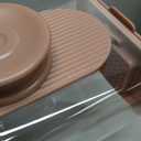 Hanging Automatic Food Water Dispenser,Gravity Rabbit Feeder and Water Dispenser Set for Bunny Chinchilla Guinea Pig Hedgehog Ferret (Brown)