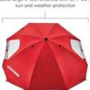Sport-Brella Premiere UPF 50+ Umbrella Shelter with Patented Side Panels and Tilt Mechanism, Heavy-Duty 1.25 Inch Center Pole, Auger Anchor for Sand and Grass