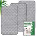 Diaper Changing Pad Liner Non-Slip, Waterproof Terry Mat, Quilted Absorbent Bassinet Liners Washable, 3 Pack 13"x 26" Reusable Portable Changing Table Pad Rectangle White 