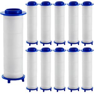10Pcs Shower Head Filter Drivese, 2.75 Inch Ion Shower Dropse Head Filter PP Cotton Replacement Cartridge, Water Filter Core Cotton For Handheld Showerheads.