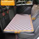 Manificent Non-Slip Pet Bed Mat for Back Seat Extender, Hair Resistant Dog Blanket for Hard Bottom Dog Car Seat Cover, Anti Slip Pet Linner Backseat Cover Blue/Plaid