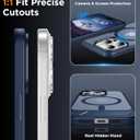 Temdan Magnetic Compatible with iPhone 15 Pro Max Case, [Built-in Invisible Kickstand][Compatible with MagSafe] [Military Grade Shockproof] Slim Translucent Matte Phone Case for iPhone 15 Pro Max 6.7"