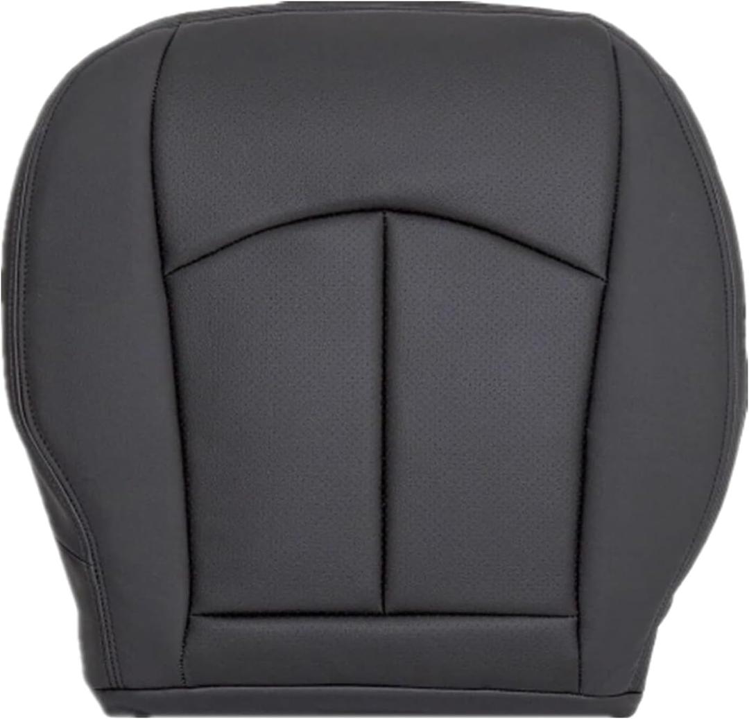 FZJDSD Black Driver Side Bottom Perforated Microfiber Leather Replacement Seat Cover Compatible with Mercedes Benz E63 E280 E300 E320 E350 E500 E550 2003 2004 2005 2006 2007 2008 2009