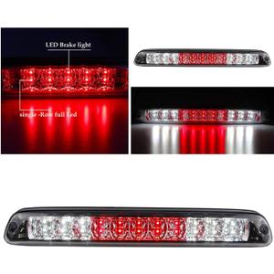 ILONPA For 2004-2012 Chevy Colorado & GMC Canyon LED 3rd Third Tail Brake Light Cargo Lamp Replacement (Chrome Housing Clear Lens)
