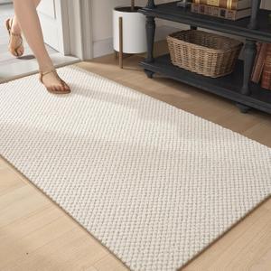 Color&Geometry Large Door Mat Entryway Rugs Indoor, Luxury, Low Pile, Heavy-Duty, Easy Clean, Indoor Mat, Soft Rugs for Bedroom Bedside Rug Neutral Area Carpet (Beige), 3.11' x 5.11'