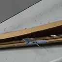 Amazon Basics No Drill Spring Tension Curtain Rod, Adjustable 54-90" Width, Chrome, Classic Finial
