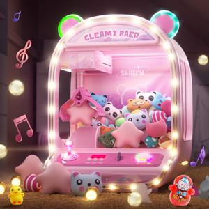 Skirfy Large Claws Machine Toy with LED Light & Adjustable Sound,16" Candy Dispenser Toys Mini Vending Machine for Kids Christmas Birthday Big Gifts for Girls Boys Ages 6+