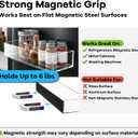 2 Pack Acrylic Spice Racks for Refrigerator and Oven, Magnetic Fridge Organizers and Storage, Clear
