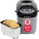 West Bend Hi-Rise Bread Maker Machine Programmable 12 Programs Including Gluten Free & 3 Loaf Sizes and Crust Colors with Traditionally-Shaped Horizontal Bread Pan with Dual Knead Blades, 3-Lb, Gray