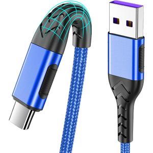 Durcord USB C Charger Cable, Upgarded 2Pack 10ft Fast Charging 10 Feet USB Type C Charging Cord Cable, 10 Foot Type C Charger Braided USB Cable Compatible with iPhone 15/Pro/Plust/Max-Blue
