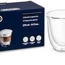 De'Longhi 5513214601 Cappuccino Glasses, 270 milliliters