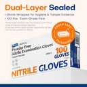 Supmedic Medical Soft Max Nitrile Exam Gloves, 100 Count Latex-Free Powder-Free Non-Sterile Food Safe Disposable Glove, Blue