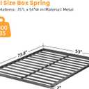 VIPSHOW 2 Inch Full Metal Box Spring with Round Corners - 3000 lbs Capacity, Low Profile Bed Slat Replacement Bunkie Board with Steel Slats, Noise-Free, Easy Assemble, Black