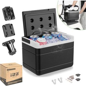 10L0L Golf Cart Cooler with Mounting Bracket Kit Fits Yamaha Club Car & EZGO, Portable 48 Hours Cooling Ice Chest 102588101 103886801