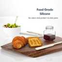 5 Pieces Silicone Spatula Set, Food Grade Rubber Spatula, Upgrade Strong Handle with Ergonomic Grip, Heat Resistant Up to 600F for Nonstick Cookware, Cooking Candy Series (Cream White)