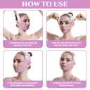 ROWMATE Graphene V-Line Mask Chin Up Mask V Shaped Face Mask Chin Strap for Sleeping,Jawline Shaper,Lilac,Small