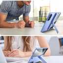 Miimall for Samsung Z Fold 7 Screen Case, Built-in Hinge Protection, with Stand Full-Body, Shockproof Thin Full-Cover, Heavy Duty, Slim Fit, Phone Case for Samsung Galaxy Fold 7 5G, Light Blue