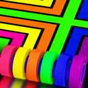 SWRT Neon Gaffer Cloth UV Blacklight Tape for Easter Decorations, 6 Rolls Multi-Color UV Fluorescent Glow in The Dark Tape for Party Decoration, Dance Floors, UV Party (0.6 inch x 33 feet)