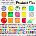3200 Pcs Colorful Irregular Crystal Mosaic Tiles, 6.6lb Tiny Mosaic Tile DIY Hobbies Children Handmade Crystal Craft for Craft Bathroom Kitchen Home Decoration DIY Art Projects